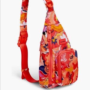 Vera Bradley rose agate mini sling backpack